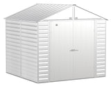 Arrow Select Galvanized Steel Storage Shed, Flute Grey, 8-ft x 8-ft image 2