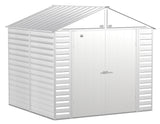 Arrow Select Galvanized Steel Storage Shed, Flute Grey, 8-ft x 8-ft image 3