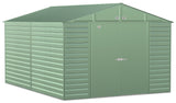 Arrow Select Galvanized Steel Storage Shed, Sage Green, 10-ft x 14-ft