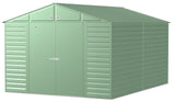 Arrow Select Galvanized Steel Storage Shed, Sage Green, 10-ft x 14-ft image 2