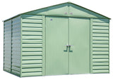 Arrow Select Galvanized Steel Storage Shed, Sage Green, 10-ft x 8-ft