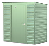 Arrow Select Galvanized Steel Storage Shed, Sage Green, 6-ft x 4-ft