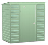 Arrow Select Galvanized Steel Storage Shed, Sage Green, 6-ft x 4-ft image 2