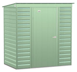 Arrow Select Galvanized Steel Storage Shed, Sage Green, 6-ft x 4-ft image 3