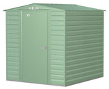 Arrow Select Galvanized Steel Storage Shed, Sage Green, 6-ft x 7-ft image 3