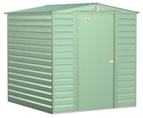 Arrow Select Galvanized Steel Storage Shed, Sage Green, 6-ft x 7-ft image 4