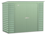 Arrow Select Galvanized Steel Storage Shed, Sage Green, 8-ft x 4-ft image 3