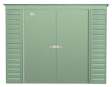 Arrow Select Galvanized Steel Storage Shed, Sage Green, 8-ft x 4-ft image 4
