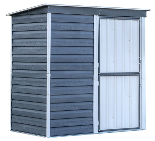 Arrow Shed-in-a-Box Steel Storage Shed, Charcoal/Cream, 6-ft x 4-ft