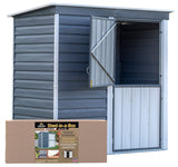 Arrow Shed-in-a-Box Steel Storage Shed, Charcoal/Cream, 6-ft x 4-ft image 3