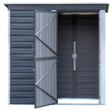 Arrow Shed-in-a-Box Steel Storage Shed, Charcoal/Cream, 6-ft x 4-ft image 7