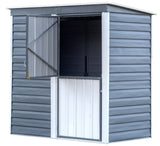 Arrow Shed-in-a-Box Steel Storage Shed, Charcoal/Cream, 6-ft x 4-ft image 8