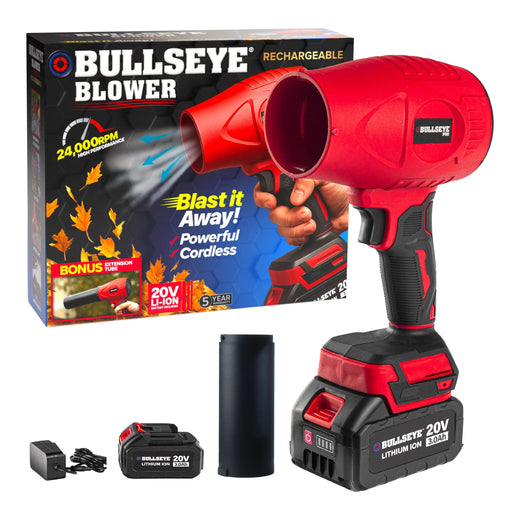 As Seen On TV Bullseye 20V Cordless Rechargeable Handheld Leaf Blower