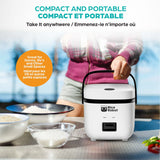 As Seen On TV Ceramic Nonstick Rice Cooker, White, 1-qt image 5