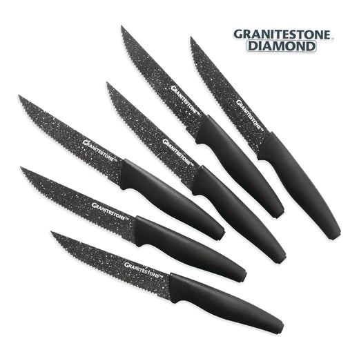 As Seen On TV Granitestone’s Steak Knife Set, Stainless Steel, 6-pc