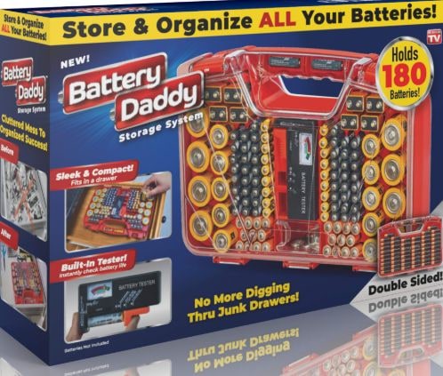 As Seen On TV Ontel Battery Daddy 180 Battery Organizer and Storage Case