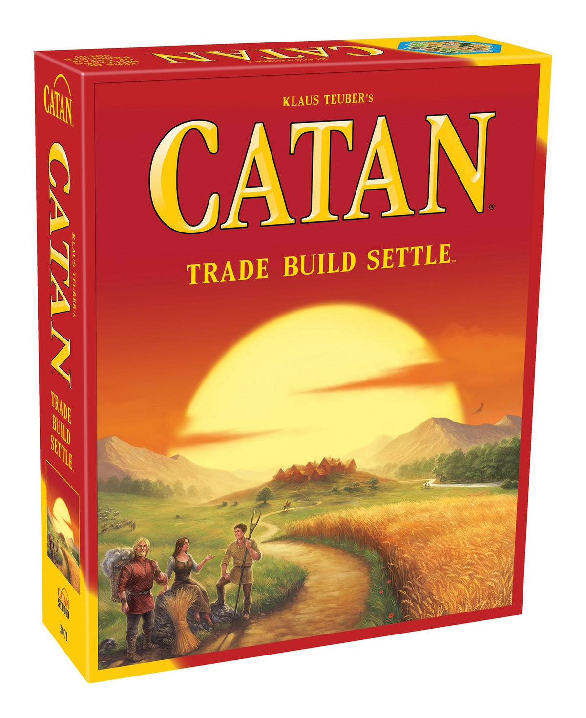 Asmodee Klaus Teuber's Settlers of Catan Original Trade Build Settle Board Game Set, Ages 10+