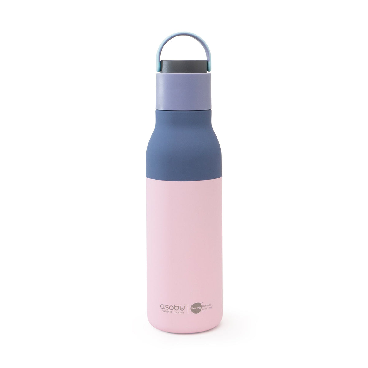Asobu Metro Ceramic Water Bottle, 22-oz, Pastel Pink