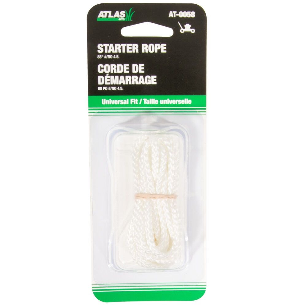 Atlas Lawn Mower Replacement Starter Cord/Rope, Nylon, 88-in x 1/8-in