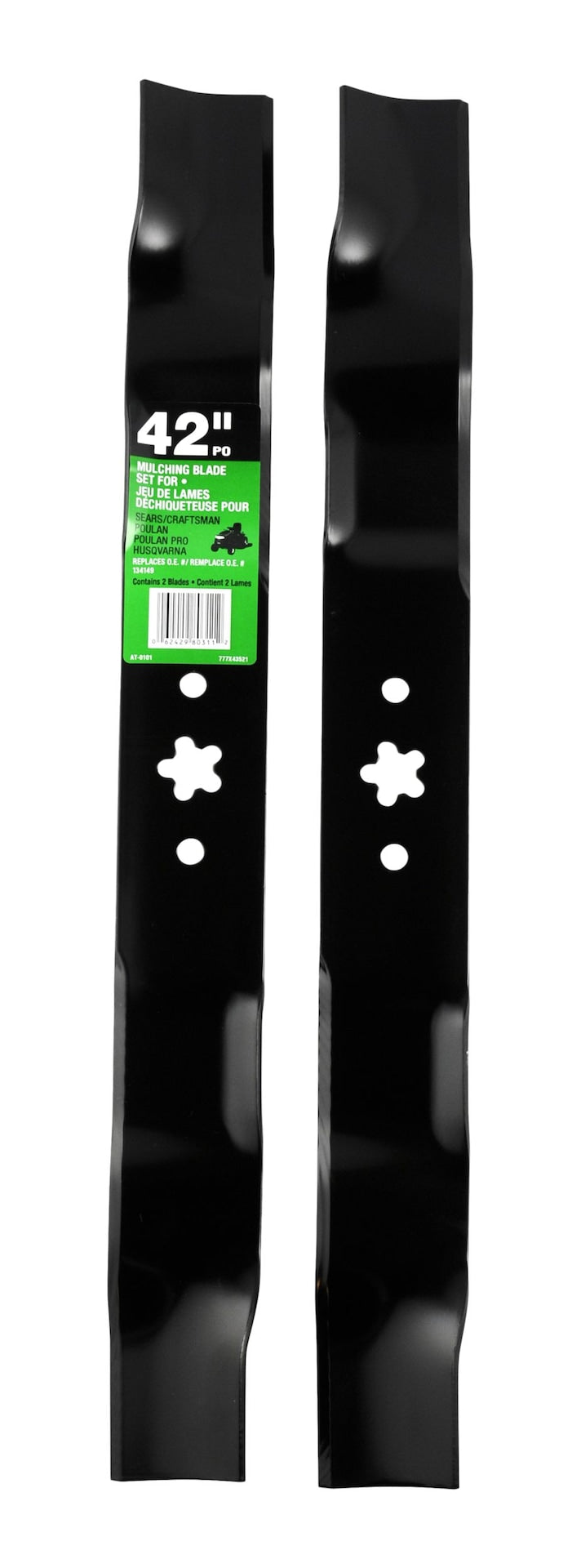 Atlas Mulching Lawn Tractor Replacement Two Blade Set, 42-in