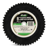Atlas Plastic Lawn Mower Replacement Wheel with Geared Tread, 8-in x 1.75-in