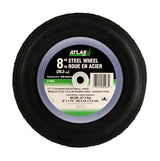 Atlas Steel Lawn Mower Replacement Wheel with Ball Bearings, 8-in x 1.5-in