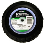 Atlas Steel Lawn Mower Wheel with Ball Bearings, 6-in x 1.5-in