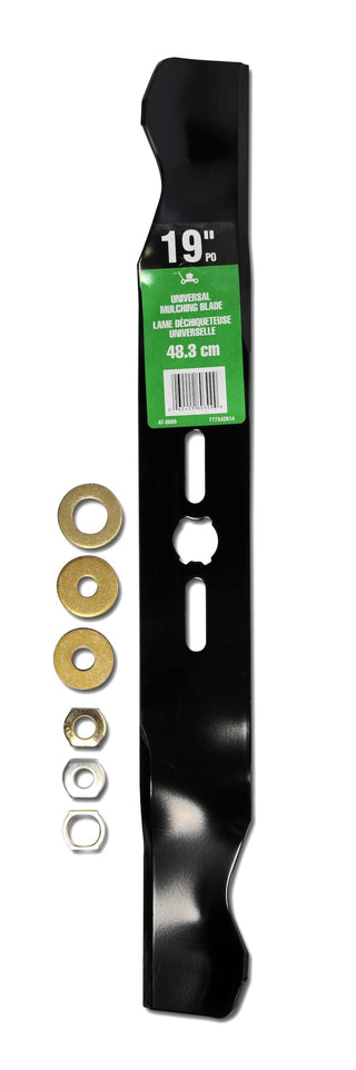 Atlas Universal Lawn Mower Replacement Mulching Blade, 19-in, Black