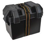 Attwood Polypropylene Vented Marine Battery Box with Strap & Mounting Hardware, Black, Assorted Sizes