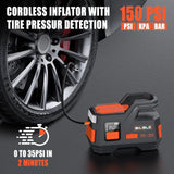 Car Jump Starter with Air Compressor, 4500A Peak 26800mAh 12V Auto with 150PSI Tire Inflator（up to All Gas or 10.0L Diesel Engine） image 4