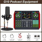 Podcast Equipment Bundle,with 3.5mm Condenser Microphone & Live Sound Card - Audio Mixer for Streaming, PC/Mobile Live Singing, Gaming Content Creators, Soundboard with USB Computer Interface image 3