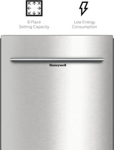 Honeywell 18 Inch Dishwasher with 8 Place settings, 6 Washing Programs, Stainless Steel Tub, UL/Energy Star- Stainless Steel image 4