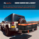 Roof Rack Carrier Basket Universal Rooftop 51" X 36" X 5" Waterproof Bag 15 Cubic Feet (44" 34" 17"), and Cargo Net with Attachment Hooks, Ratchet Straps image 3
