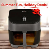Instant Vortex Plus 6QT ClearCook Air Fryer, Clear Windows, Custom Program Options, 6-in-1 Functions, Crisps, Broils, Roasts, Dehydrates, Bakes, Reheats, from the Makers of Instant Pot, Black image 2