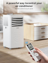12000 BTU Portable Air Conditioners, AC Unit for Bedroom with 4 Modes Cooling/Dehumidifier/Fan & Sleep, Up to 400 Sq.Ft, 45db Quiet, 24H Timer & Remote, Standing Air Conditioner for Rooms Office Home image 4