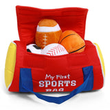 Baby GUND My First Sports Bag Stuffed Plush Playset, Baby Gift Toys, 8-in