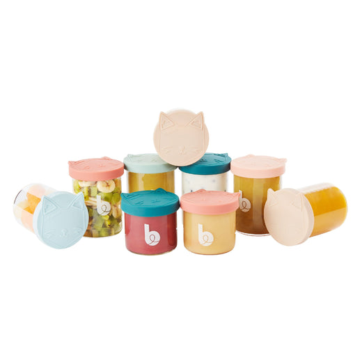 Babymoov Isy Glass Food Prep & Storage Bowls Set, For Babies & Toddlers, 4-oz & 8.5-oz, 9-pk