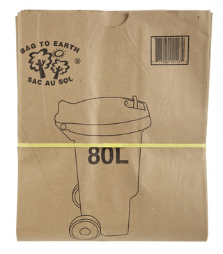 Bag to Earth 2-Ply Compostable and Biodegradable Paper Bin Liner, 10-pk, 80-L