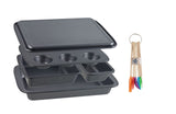 Bakers Secret 11 piece Carbon Steel Nesting Set + 6 Tools