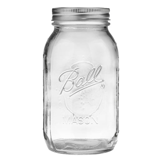 Ball Regular Mouth Quart Glass Mason Jar, 32-oz/946-mL, 8-pk