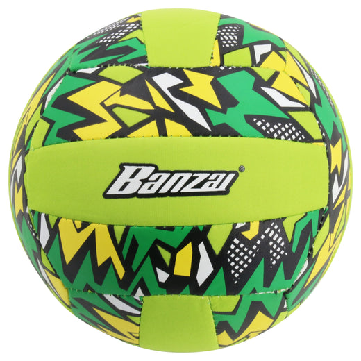 "Banzai" Aqua Inflatable Wet or Dry Volley Ball Toy, Multi-Coloured, Ages 5+, for Beach/Pool Fun Activities