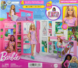 Barbie 2024 Getaway House Playset with Doll, Includes 4 Play Areas, Kids Ages 3+ image 2