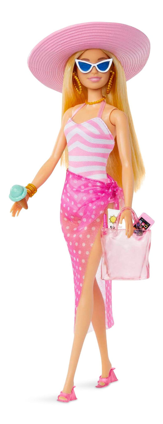 Barbie Beach-Themed Blonde Barbie Doll, Ages 3+
