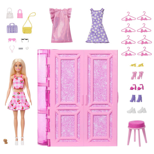 Barbie Dream Closet Toy Playset with Series 3.0 Fashion Doll and 25+ Accessories