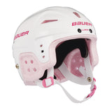 Bauer Lil' Sport Hockey Helmet, Youth, White & Pink