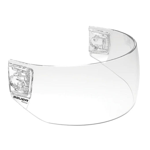 Bauer Pro-Clip Straight Hockey Helmet Visor with Clips, Junior/Senior, Clear