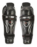 Bauer Vapor X Pro Lite Junior Hockey Shin Guards with Tapered Fit, Hyperlite HD Foam, Black