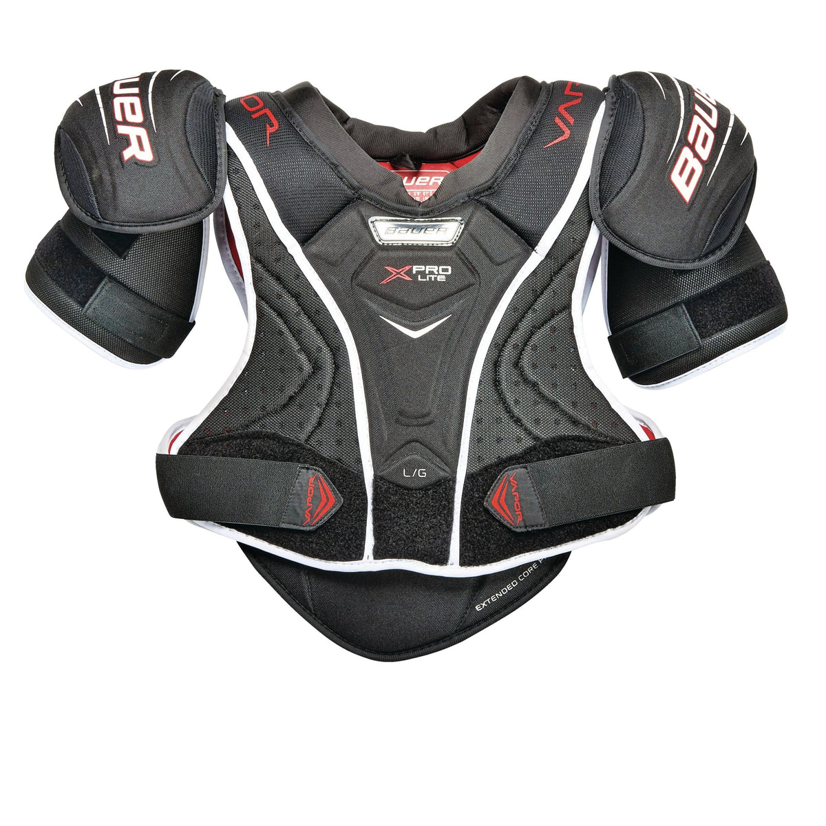 Bauer Vapor X Pro Lite Junior Hockey Shoulder Pads, Comfortable and Lightweight, Black