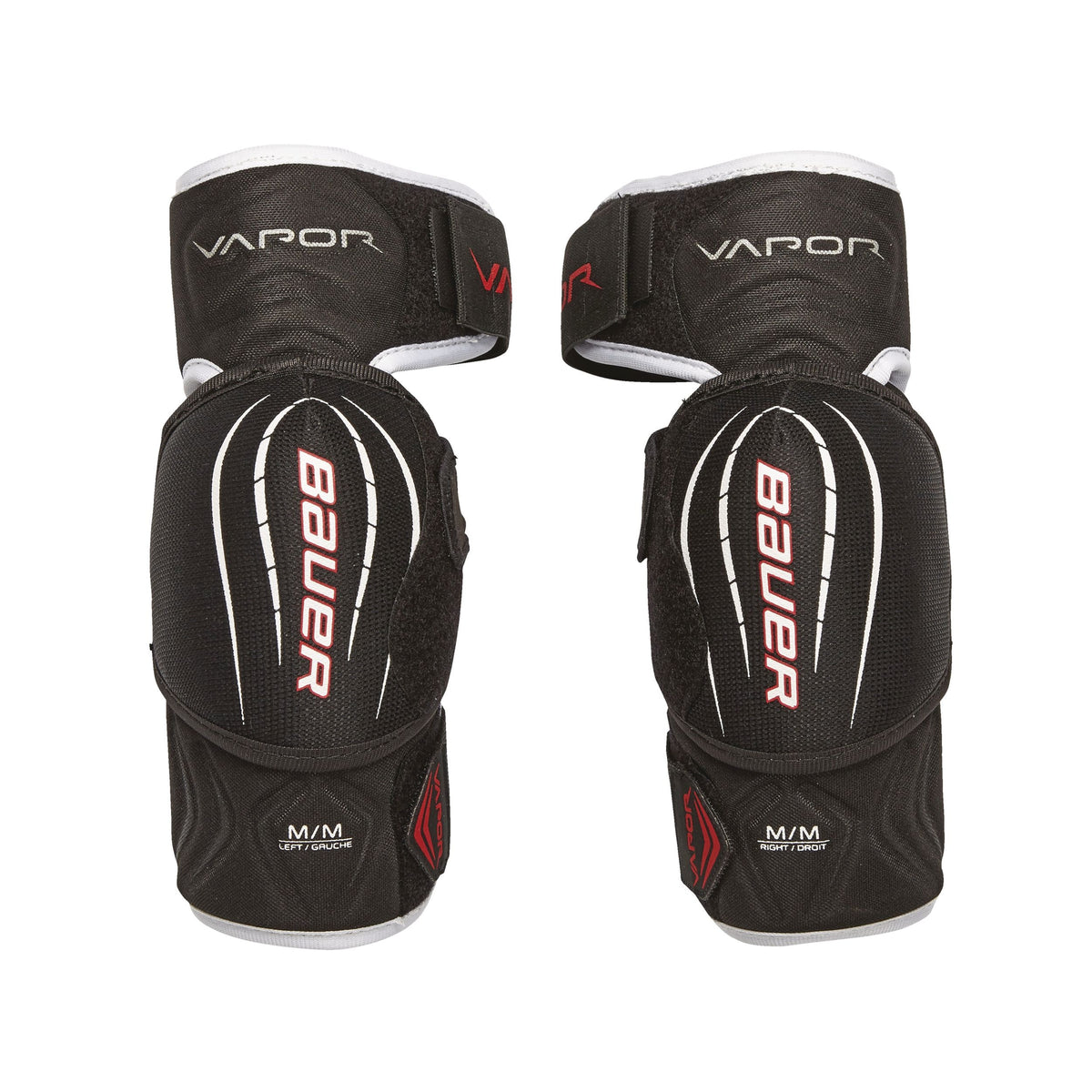 Bauer Vapor X Pro Lite Senior Hockey Lightweight Elbow Pads, Black & Red