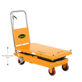 Hydraulic Lift Table Cart – 770 lbs Capacity, 51" Max Height, Double Scissor Lift with Safety Guard & 4 Wheels image 4